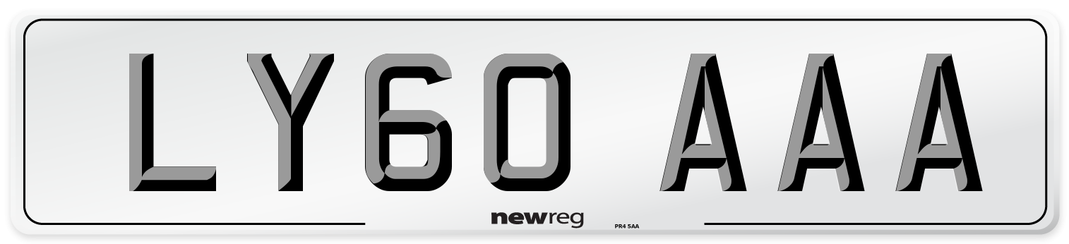 LY60 AAA Number Plate from New Reg